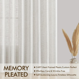 MIULEE light-filtering drapes softly diffuse daylight and add ambiance.