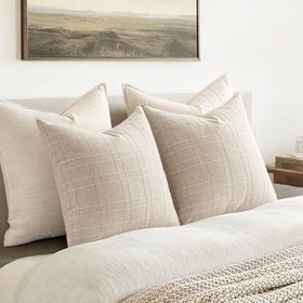 MIULEE linen check pillow cover black creates bold accent for modern interiors