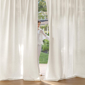MIULEE linen curtains back tab and rod pocket options for flexible hanging