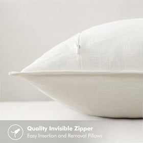 MIULEE cream euro sham set of two enhances living room decor with neutral versatility