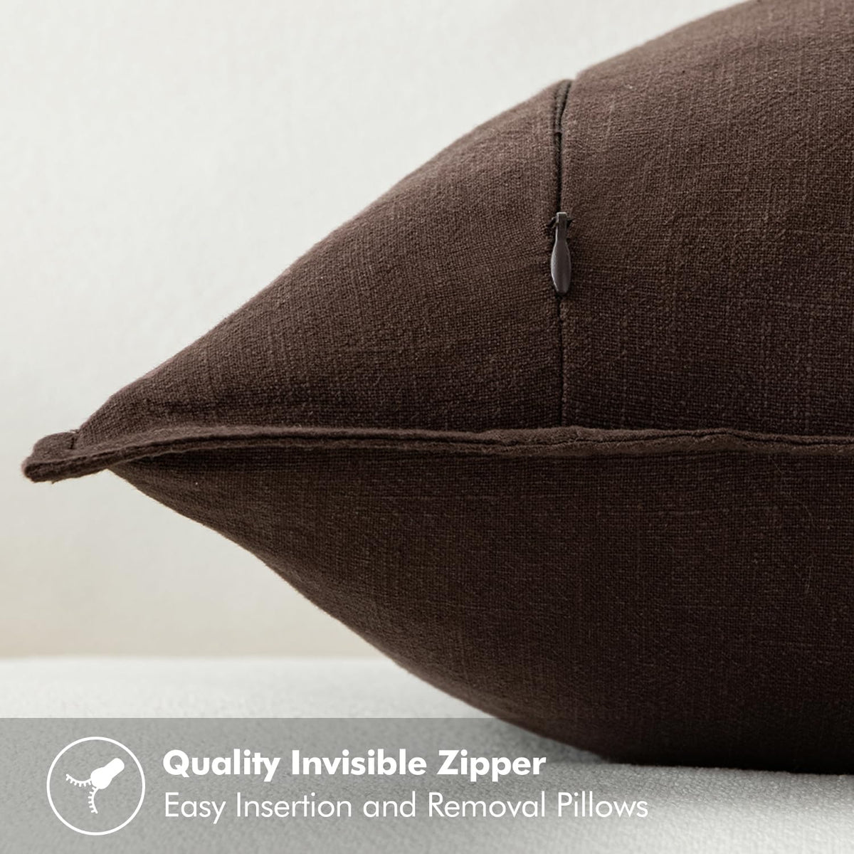 MIULEE linen euro sham in solid color suits living rooms, bedrooms, and patios.