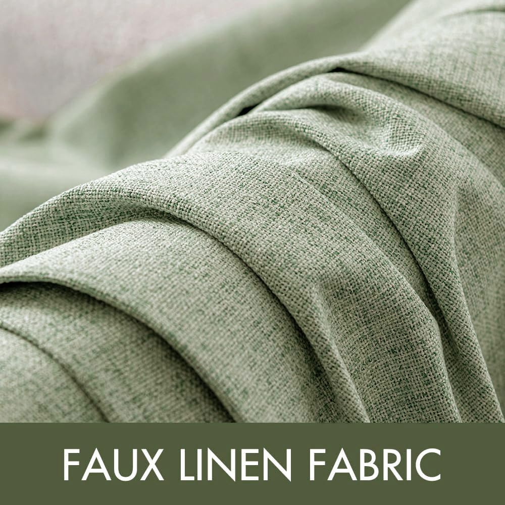 MIULEE linen texture blackout curtains block excess light for daytime rest.