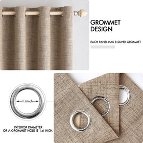 MIULEE linen-textured drapes add classic decor to bedrooms and living rooms.