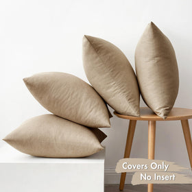 MIULEE linen-textured pillow cover highlights durable, outdoor-ready fabric.
