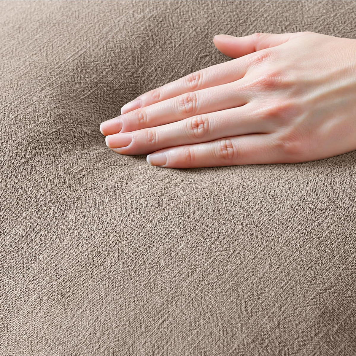 MIULEE linen texture ramie cotton beige cushion cover