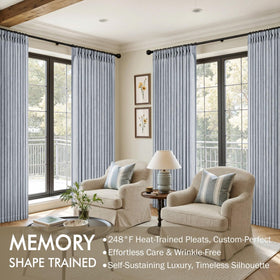 MIULEE linen-textured drapes with back-tab hanging create a clean, versatile window look.