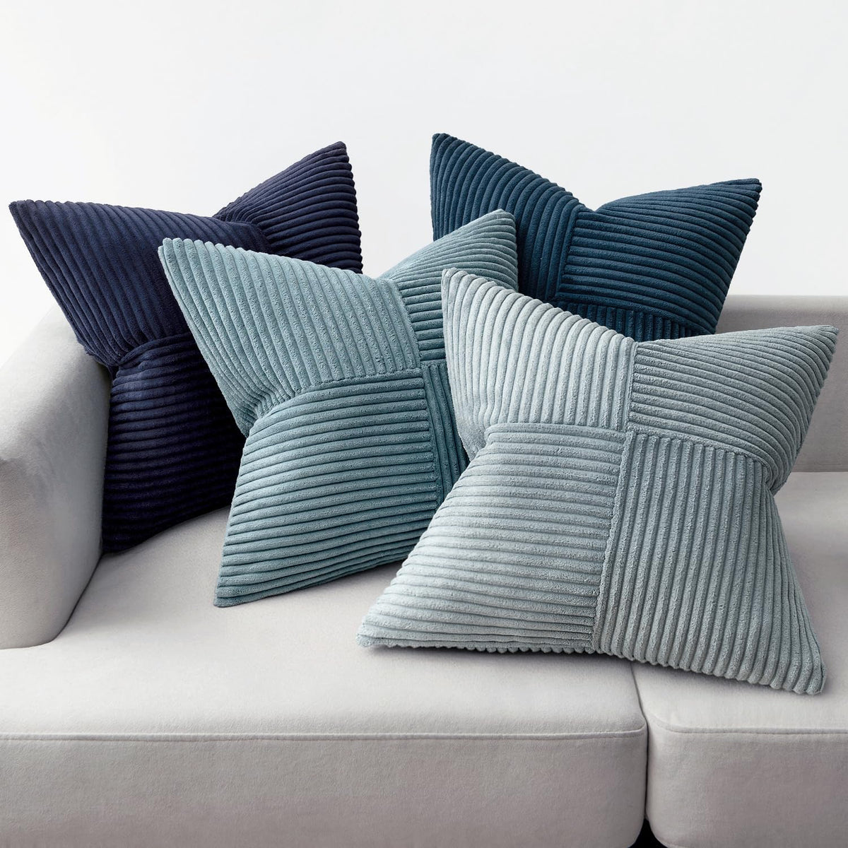 MIULEE pillow covers in living room setting emphasizing versatile decor for sofa or bed