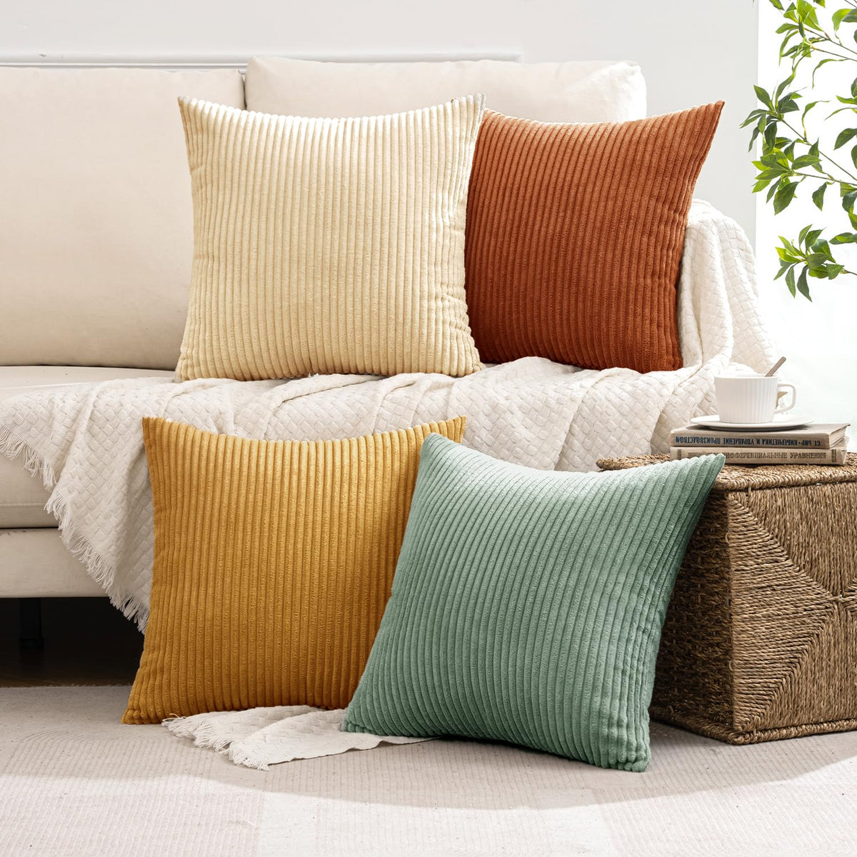 MIULEE living room setup with cushions on a sofa for a cozy vibe.