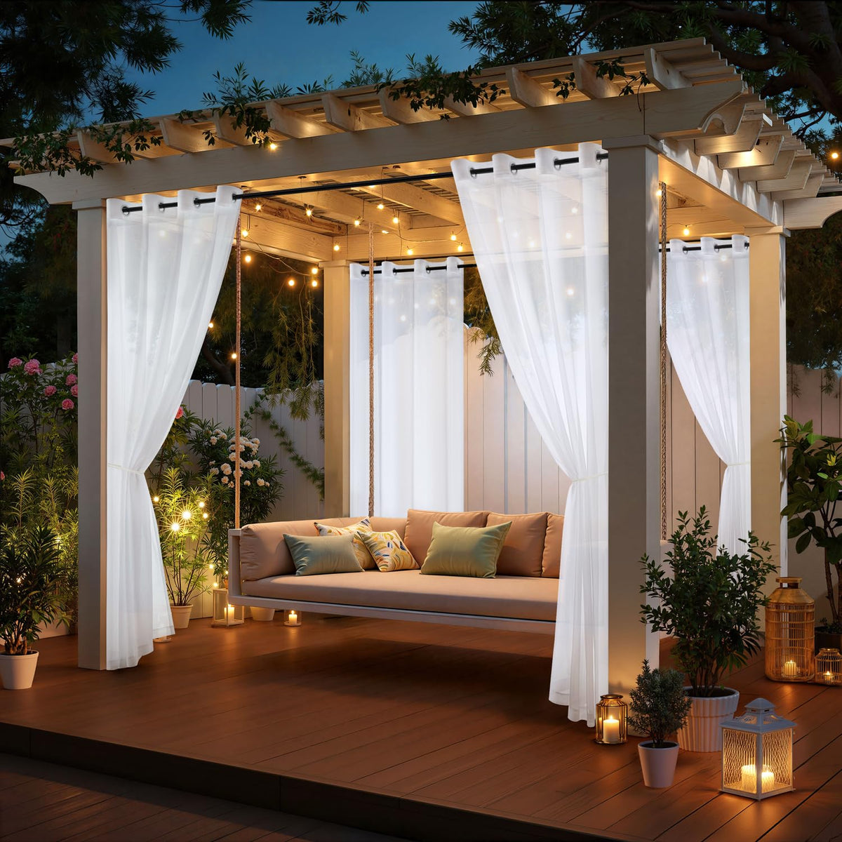 MIULEE machine washable outdoor curtains for easy care