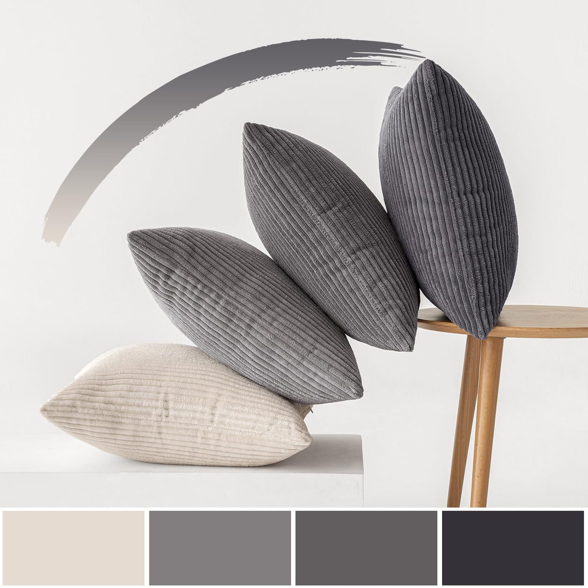 MIULEE modern farmhouse styling with 18x18 pillow covers in a coordinated setup