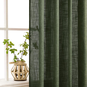MIULEE natural cross-woven linen texture on window drapes.