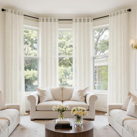 MIULEE natural linen curtains 4 panels with rod-pocket design soften sunlight in living spaces