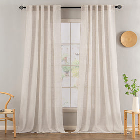 MIULEE curtains rod-pocket back-tab detail for versatile hanging options.