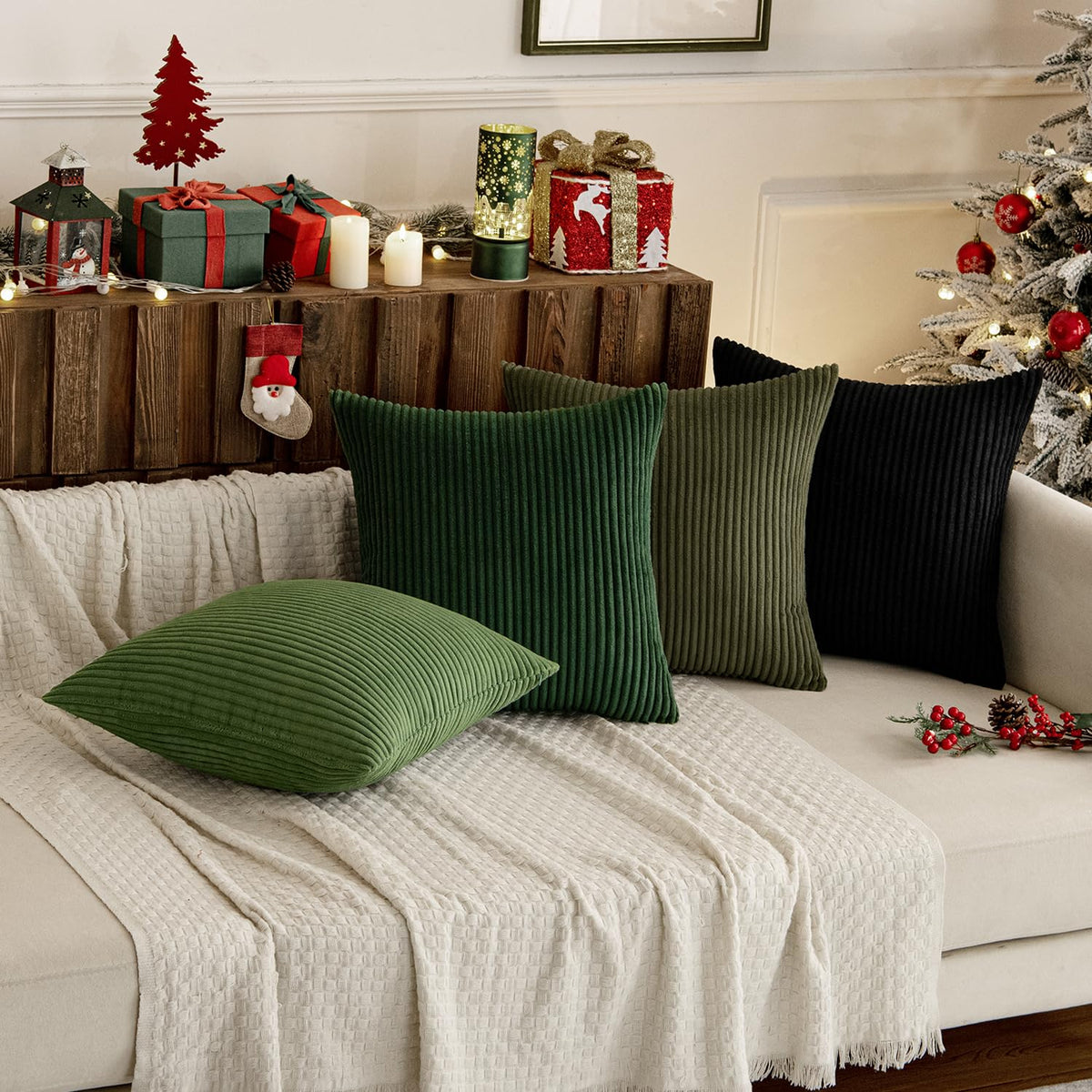 MIULEE nature-inspired green decor pillow cover brings earthy vibes