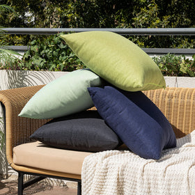MIULEE navy balcony sofa outdoor cover on a sunlit seating area