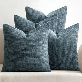 MIULEE navy chenille pillow cover 18x18 in a four-pack for sofa styling