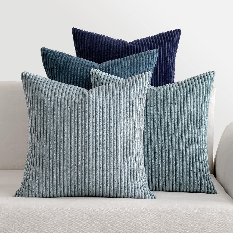 MIULEE navy corduroy texture close-up for cozy living spaces
