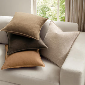 MIULEE pillow cover with flange edge detail adds subtle texture.