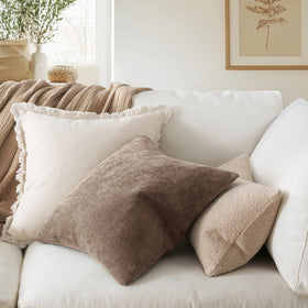 MIULEE neutral decorative pillow cover complements farmhouse and modern decor.