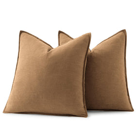 MIULEE neutral pillow cover complements living room decor with versatile beauty