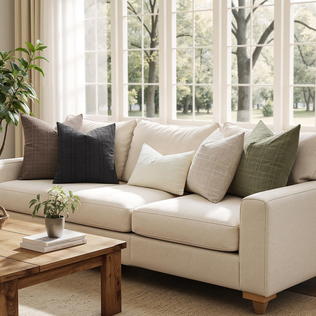 MIULEE 20x20 pillow cover set complements modern and rustic interiors