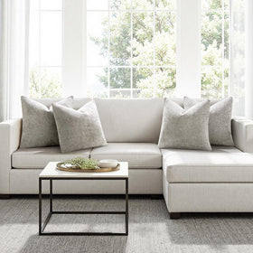 MIULEE neutral silver-gray colorway complements white walls and dark furniture