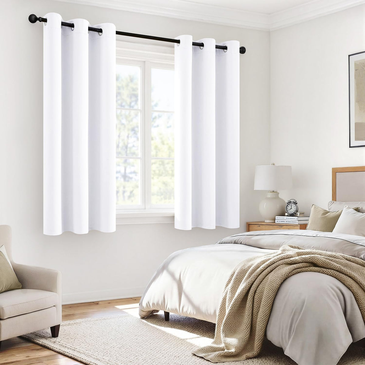 MIULEE noise-reducing curtains help create a calmer living room.