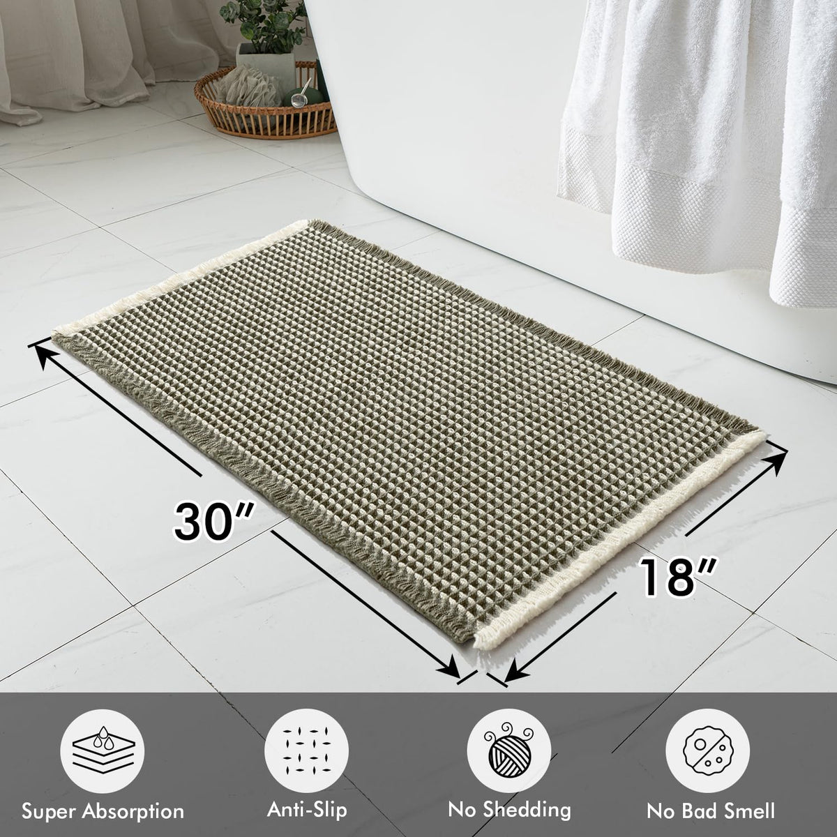 MIULEE mats feature non-slip rubber backing for secure placement