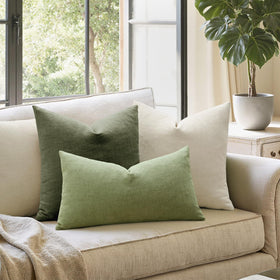 MIULEE set of two pillow covers with invisible zipper for a clean look.