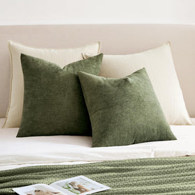 MIULEE olive green pillow cover with reinforced seams for daily durability.