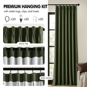 MIULEE 96-inch length fits tall windows with elegant pooling.