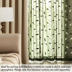MIULEE olive green sheer curtains machine washable for simple upkeep.
