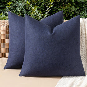 MIULEE outdoor pillow cover in navy 22x22 for durable patio color