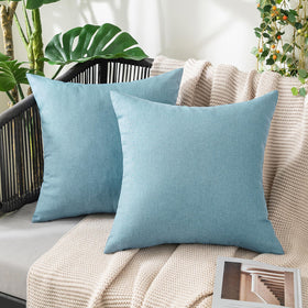 MIULEE outdoor pillow cover waterproof blue gray 20x20 protects cushions on patios