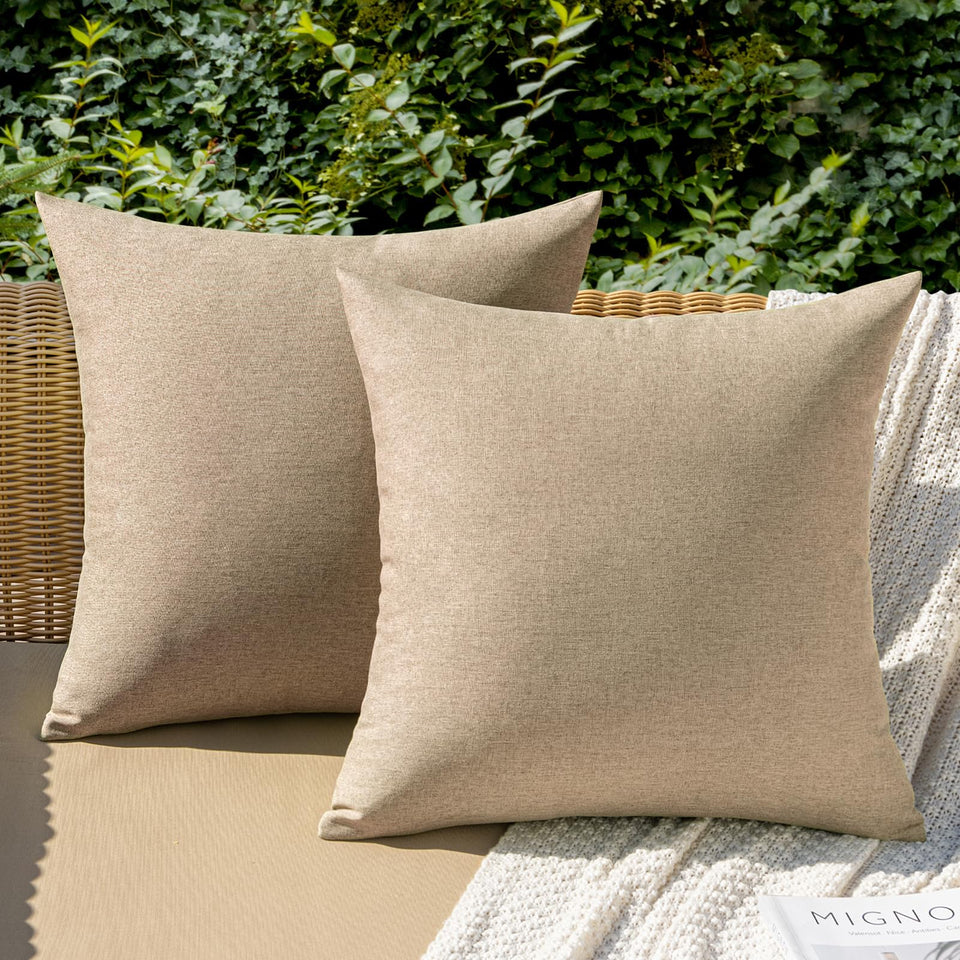 MIULEE outdoor pillow cover waterproof fabric protects cushions from rain and splashes.