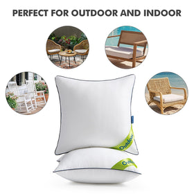 MIULEE outdoor pillow insert 18x18 versatile for indoor sofas and beds.
