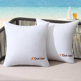 MIULEE outdoor pillow insert 20x20 in a two-pack for patio comfort