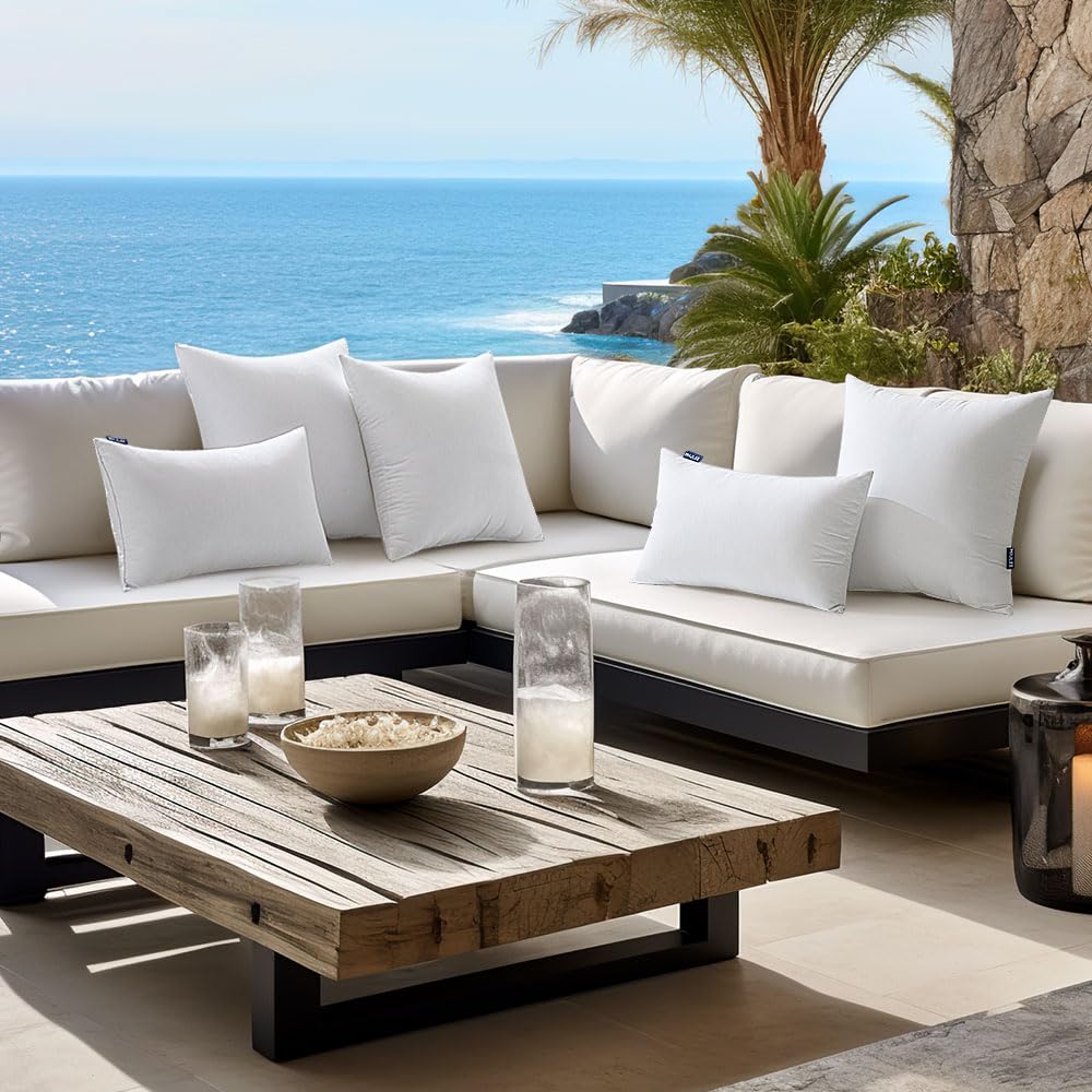MIULEE pillow inserts with premium 370g fiber filling for plush, quick-rebound support