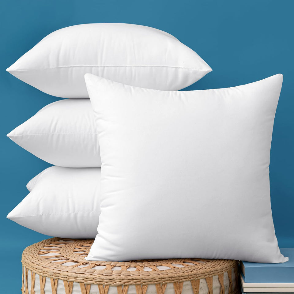 MIULEE outdoor pillow inserts 18x18 front view adds fullness to cushions