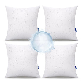 MIULEE outdoor pillows 4-pack with waterproof cover for patios