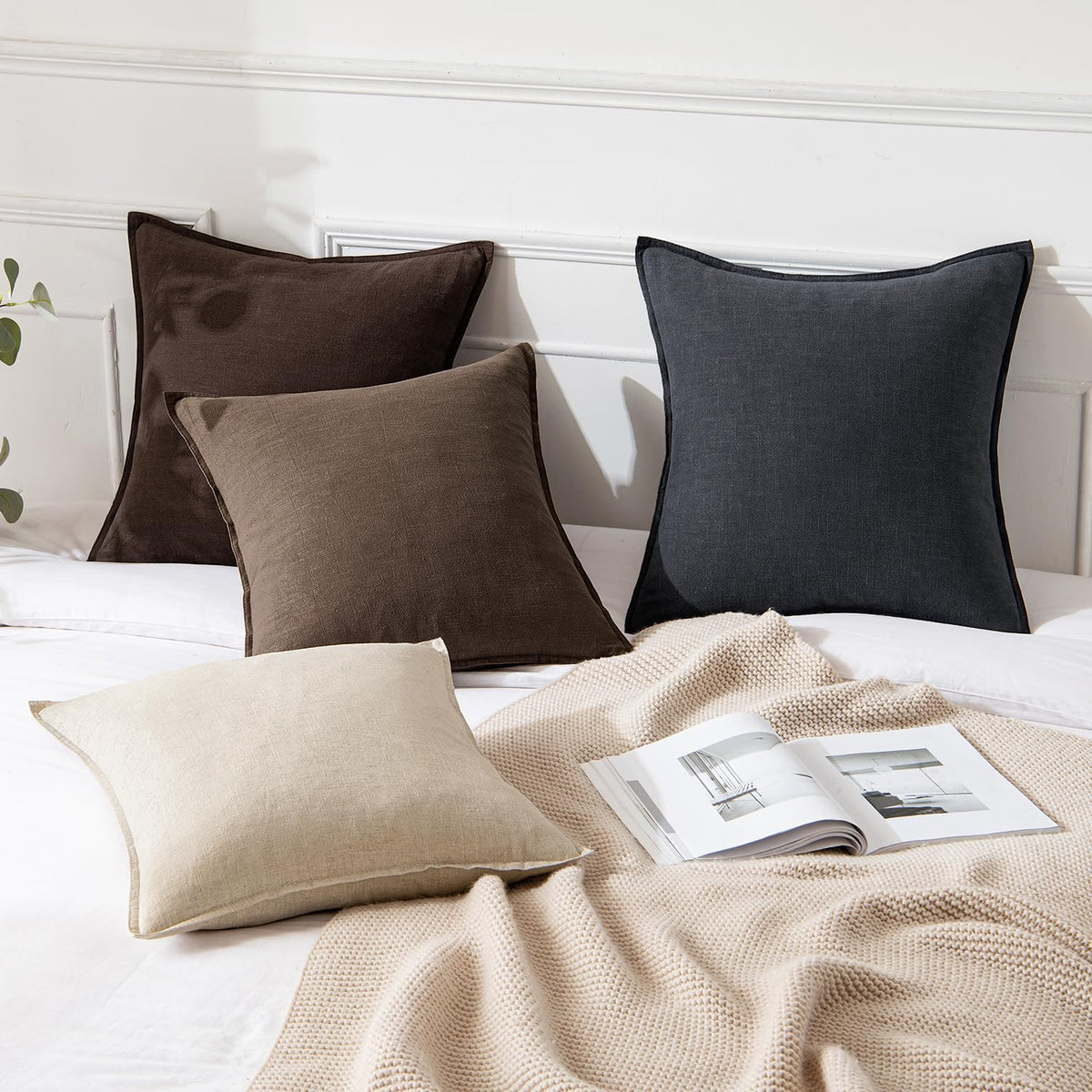 MIULEE two-pack covers offer flexible styling for living room or bedroom.