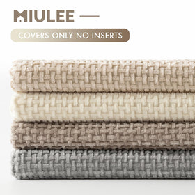 MIULEE pack4 bedroom and living room decor with timeless beige-brown tones