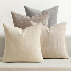 MIULEE pack4 chenille pillow cover close-up showing plush texture for cozy living spaces