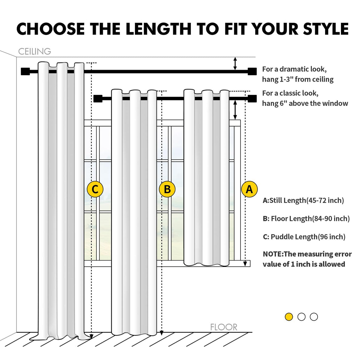 MIULEE packaged curtains two-panel set ready to install