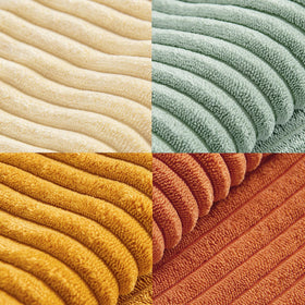 MIULEE vibrant teal and orange palette brightens neutral spaces