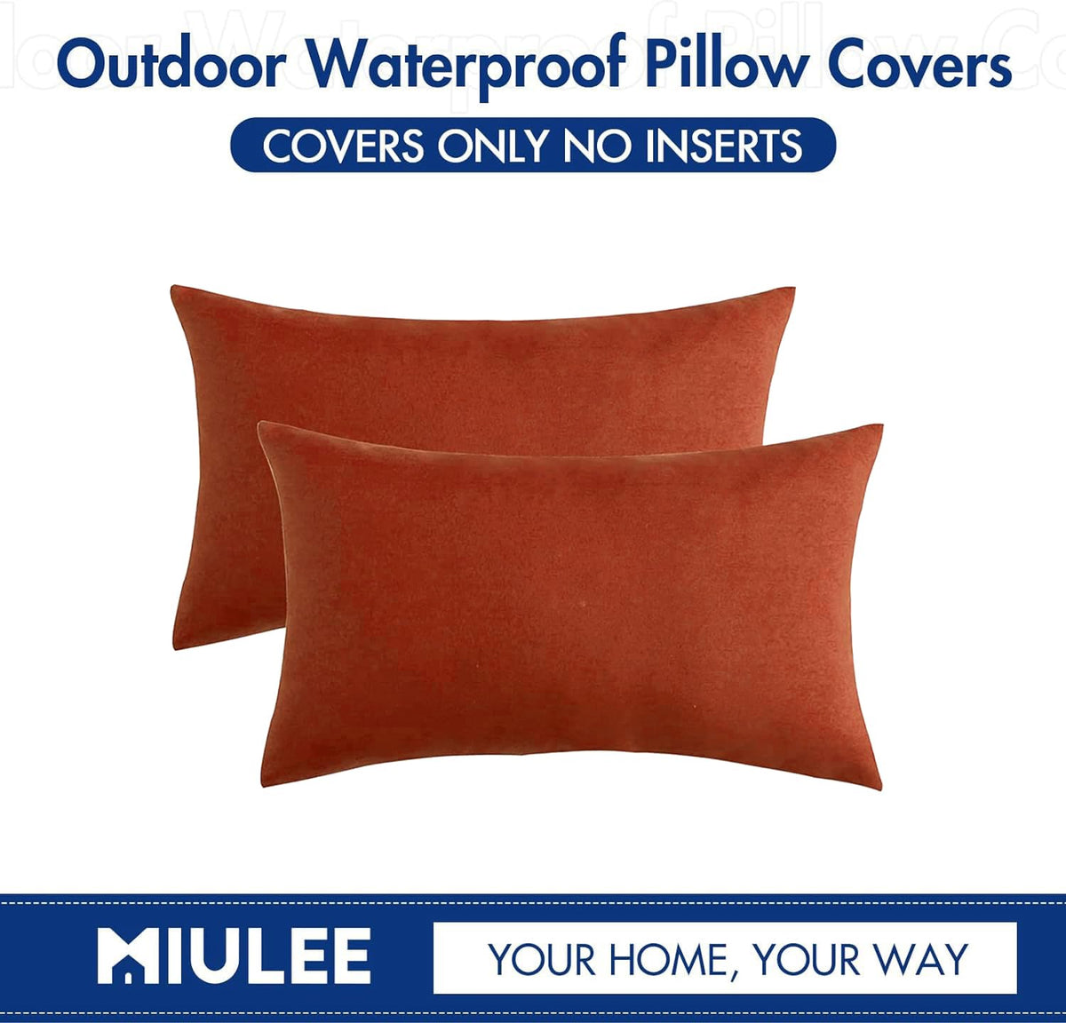 MIULEE patio setup with burnt orange covers adding vibrant, weather-ready color.