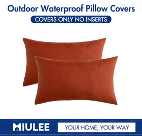 MIULEE patio setup with burnt orange covers adding vibrant, weather-ready color.