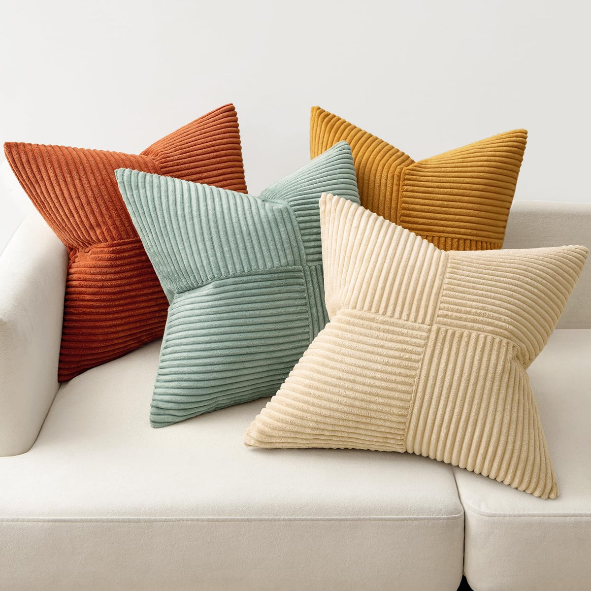 MIULEE teal-orange decor pillow cover brings durable, easy-care accent