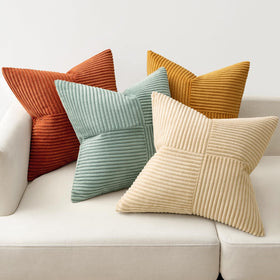 MIULEE teal-orange decor pillow cover brings durable, easy-care accent
