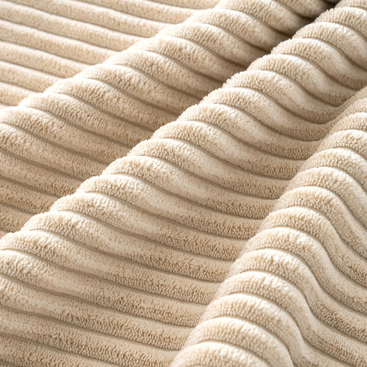 MIULEE corduroy pillow cover highlighting texture and stripe detail in beige